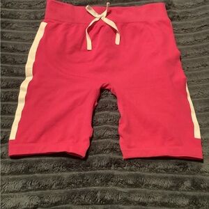 Woman’s Red Shorts with White Stripes